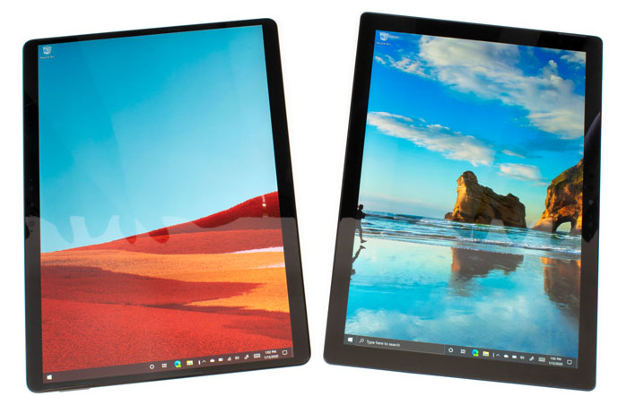 tablets side by side surface pro x surface pro 7