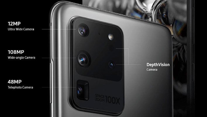 Конфигурация камеры Galaxy S20 Ultra
