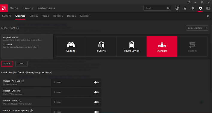 radeon control pane