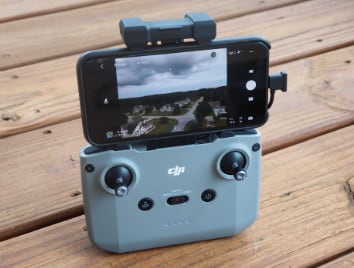 dji mavic air controller open with phone