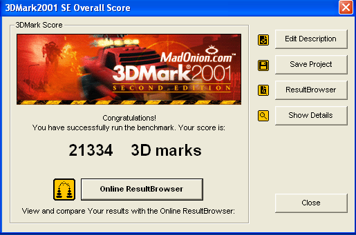 eMachines T1090 3DMark2001SE