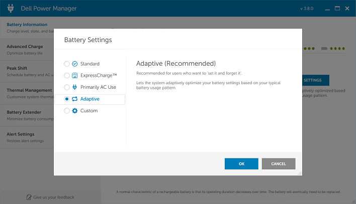 dell power manager battery health