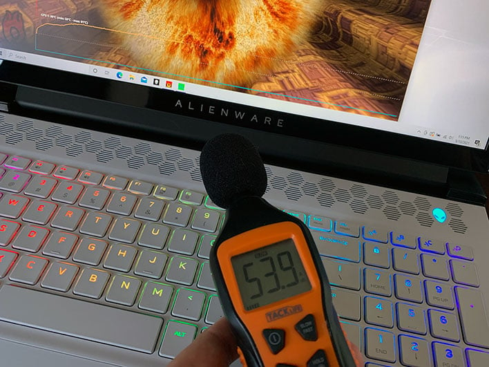 Alienware m17 R4 Noise Meter