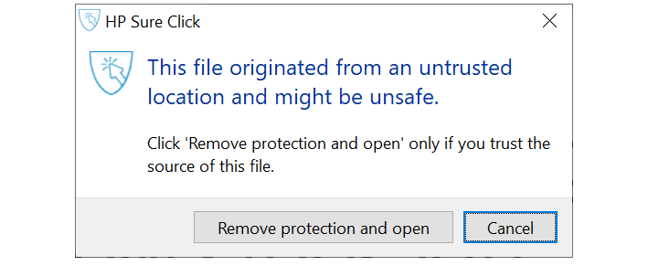 hp sure click