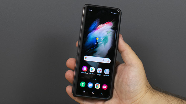 folded home screen samsung galaxy z fold3