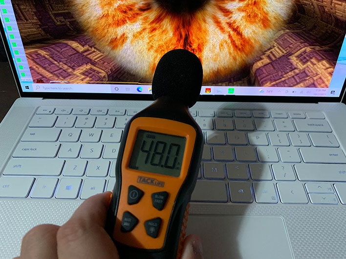 Dell XPS 15 OLED Noise Meter