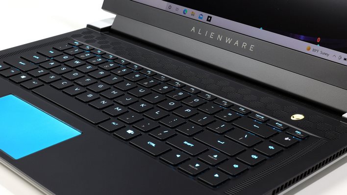 сенсорная панель и клавиатура Alienware x15