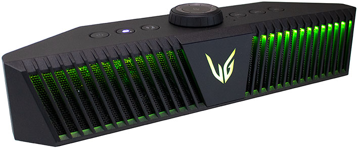 Игровой динамик LG UltraGear GP9 с зелеными светодиодами