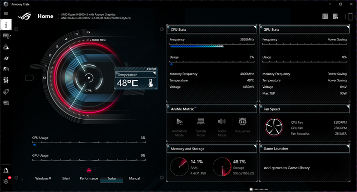 asus armory crate software