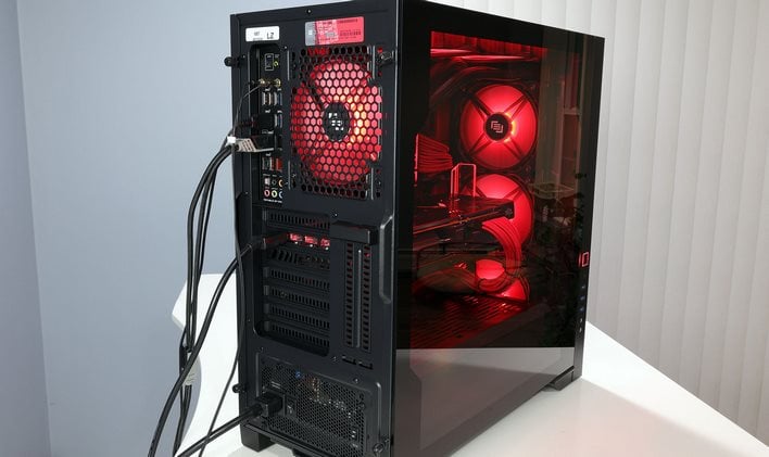 maingear vybe all amd build rear chassis display