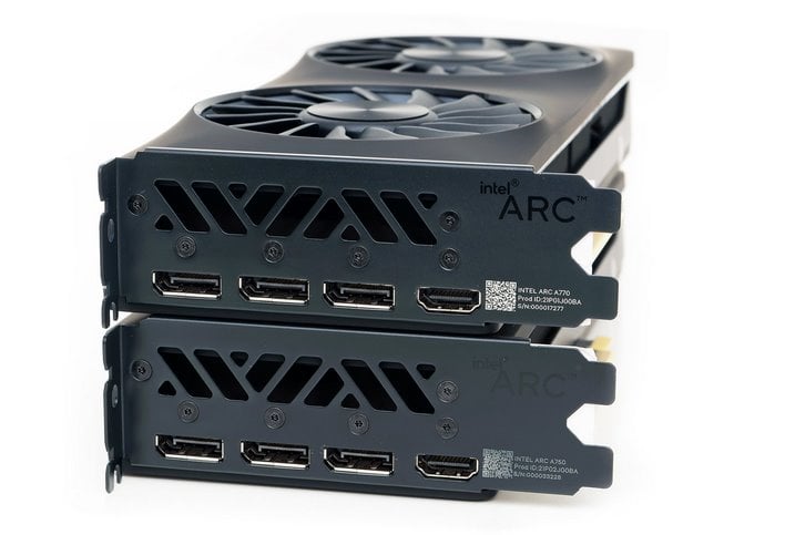 Custom Intel Arc A770 and A750 graphics cards have been revealed