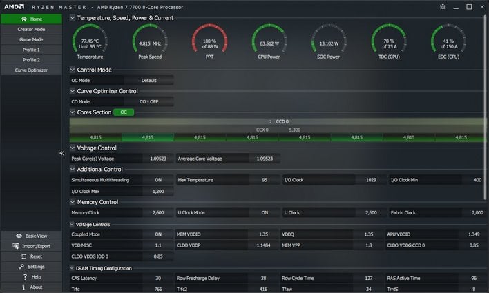 ryzen master details