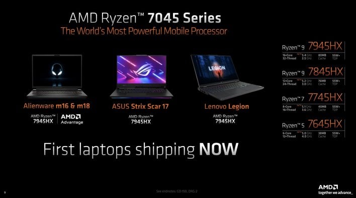 amd ryzen 7000 laptops shipping