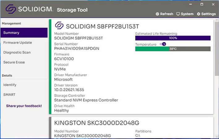 solidigm ssd tool
