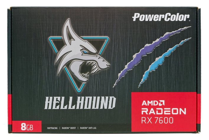 powercolor hellhound radeon rx 7600 box