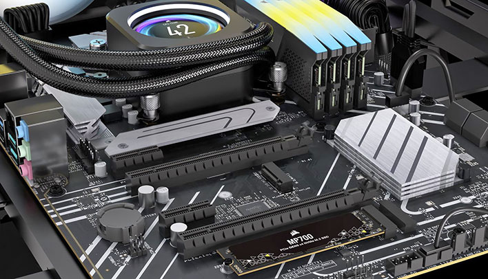 corsair mp700 pcie 5 ssd in system