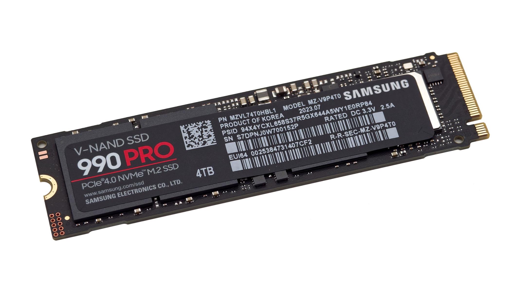 Samsung 990 Pro 4 TB - Finally a high performance single sided drive for  your Laptop! 
