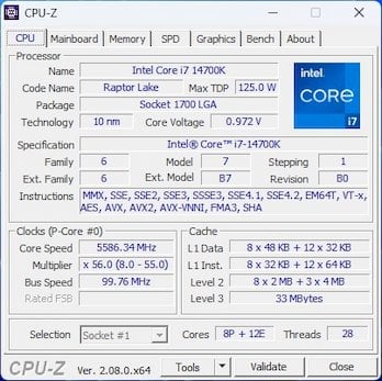 Intel - Core i7-14700K 14th Gen 20-Core 28-Thread - 4.3GHz (5.6GHz Turbo)  Soc