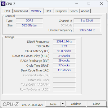 cpuz 2 threadripper pro 7995wx