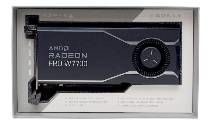 amd radeon pro w7700 open