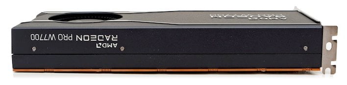 amd radeon pro w7700 top