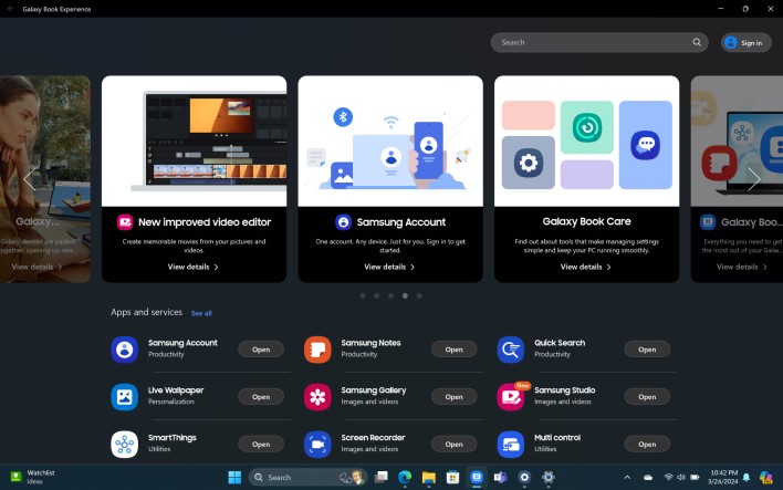 Samsung Galaxy Book4 Pro 360 Experience App