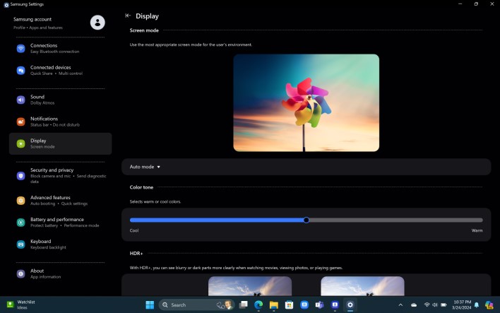 Samsung Galaxy Book4 Pro 360 Settings