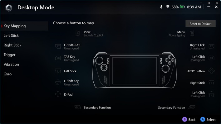 ac desktop mode armoury crate