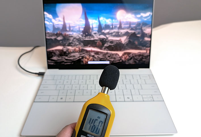 dell xps 13 9350 with intel lunar lake acoustics testing