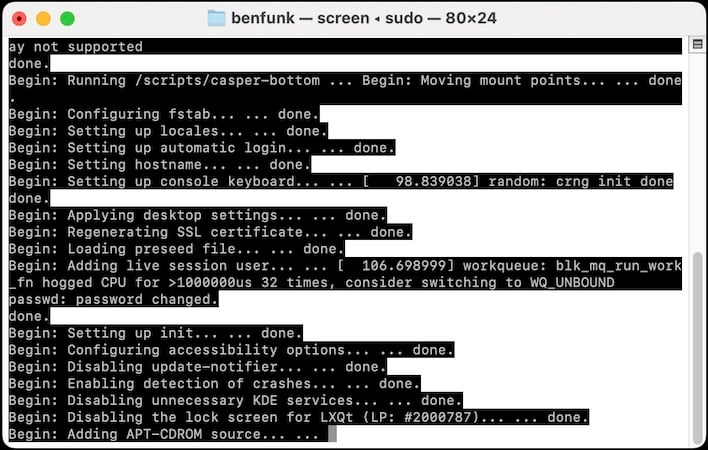 terminal ubuntu startup sifive hifive unmatched