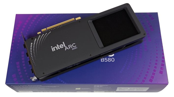 intel arc a580 on box
