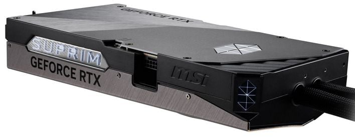 msi geforce rtx 5090 suprim liquid top angle 2