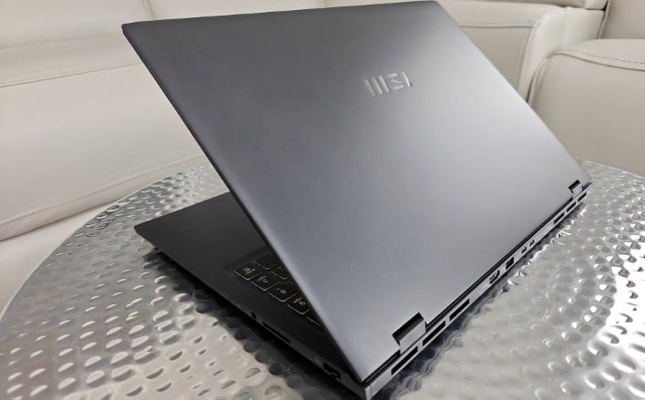 msi prestige 16 ai evo lid 45 degree open