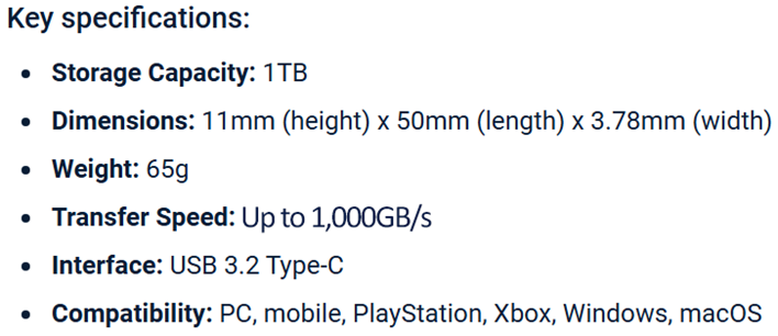 specs seagate genshin impact le ssd