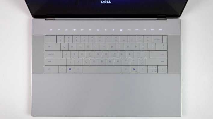 photo dell premium 16 laptop keyboard