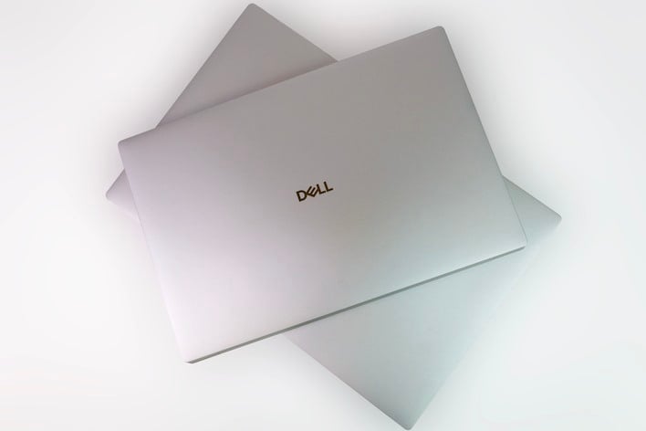 photo dell premium laptops closed above