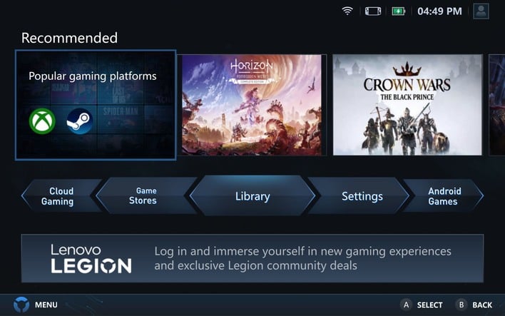 lenovo legion space screenshot