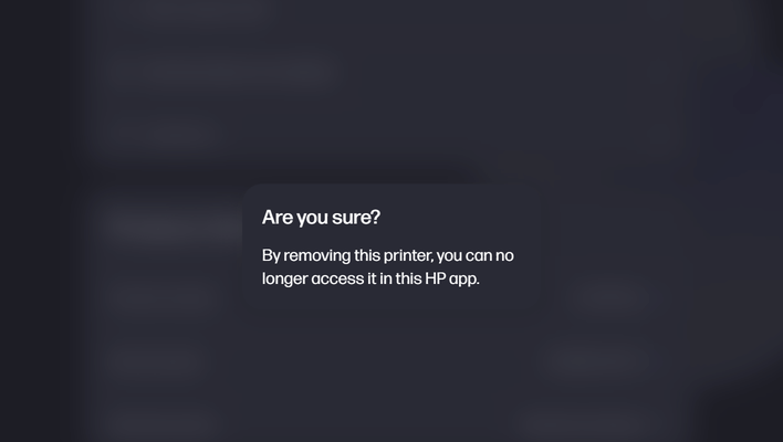 myhp removing this printer