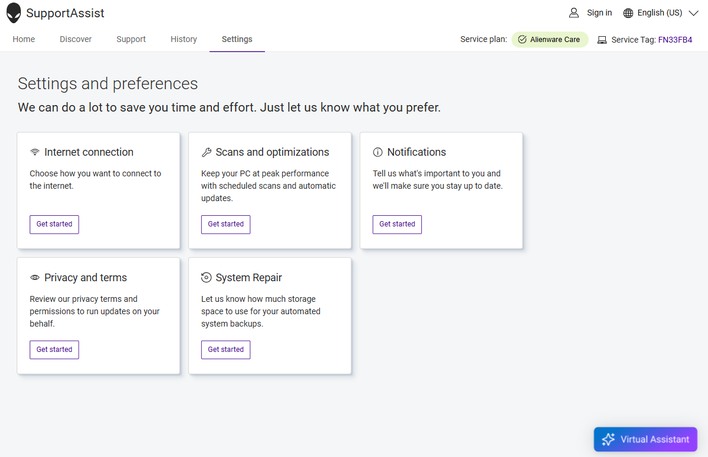 software supportassist 5