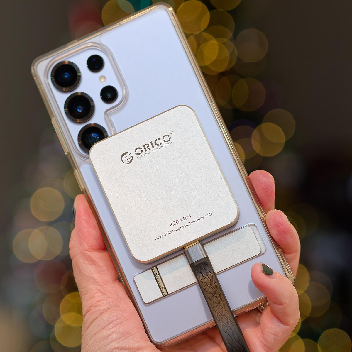 magsafe対応　ORICO K20 Mini 1TB ポータブルSSD ORICO K20MINI Ultra-Slim Magnetic Portable SSD for iPhone 15/16/17 Pro