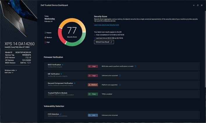 dell xps 14 security software
