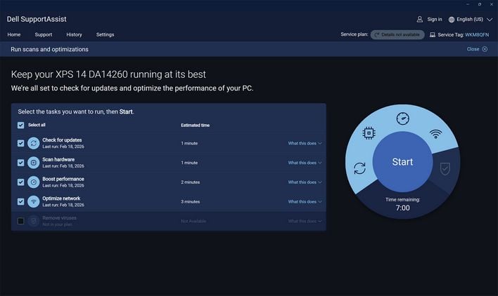 dell xps 14 support assist software