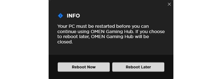 omen gaming hub restart2