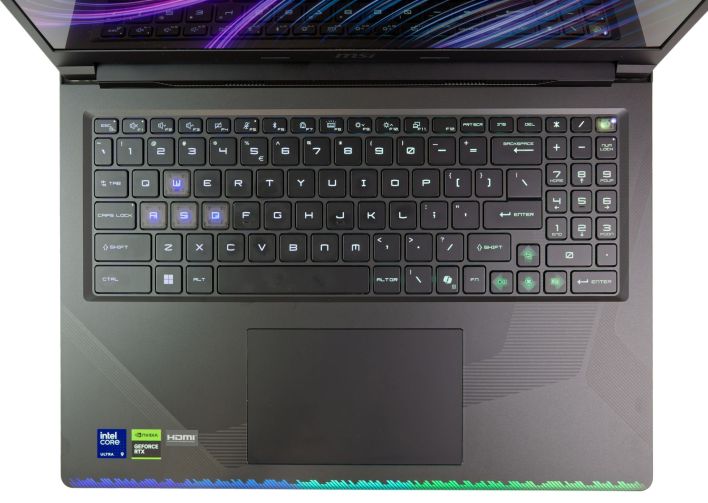msi raider 16 max keyboard deck