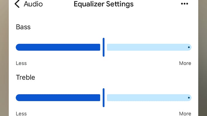 Google Home EQ sliders for the Google Home Speaker.