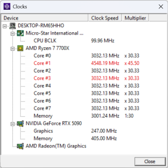 cpuz 7700x3d 3