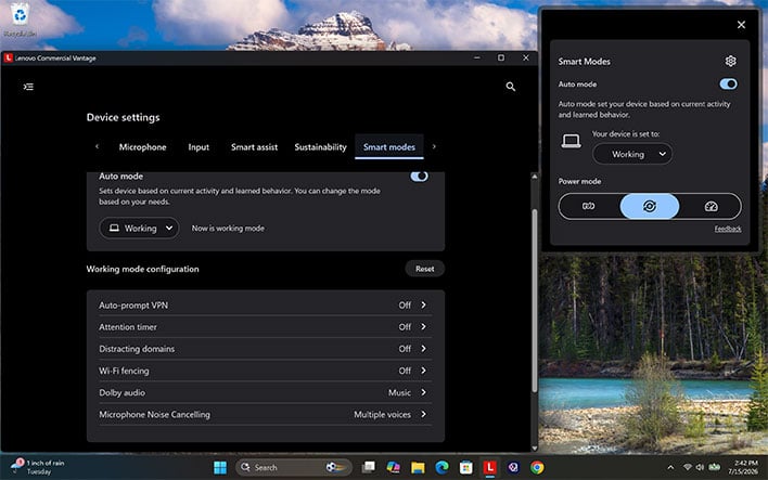lenovo smart modes