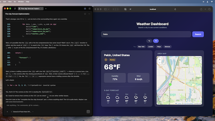 weather dashboard