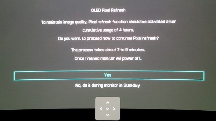 oled pixel refresh alienware aw3926qw