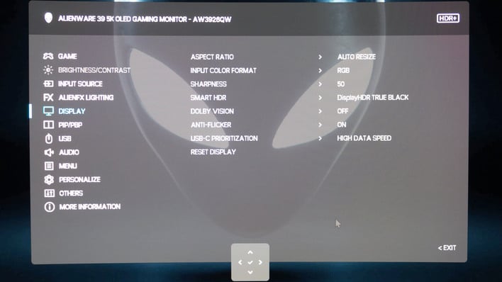 osd 6 display aw3926qw